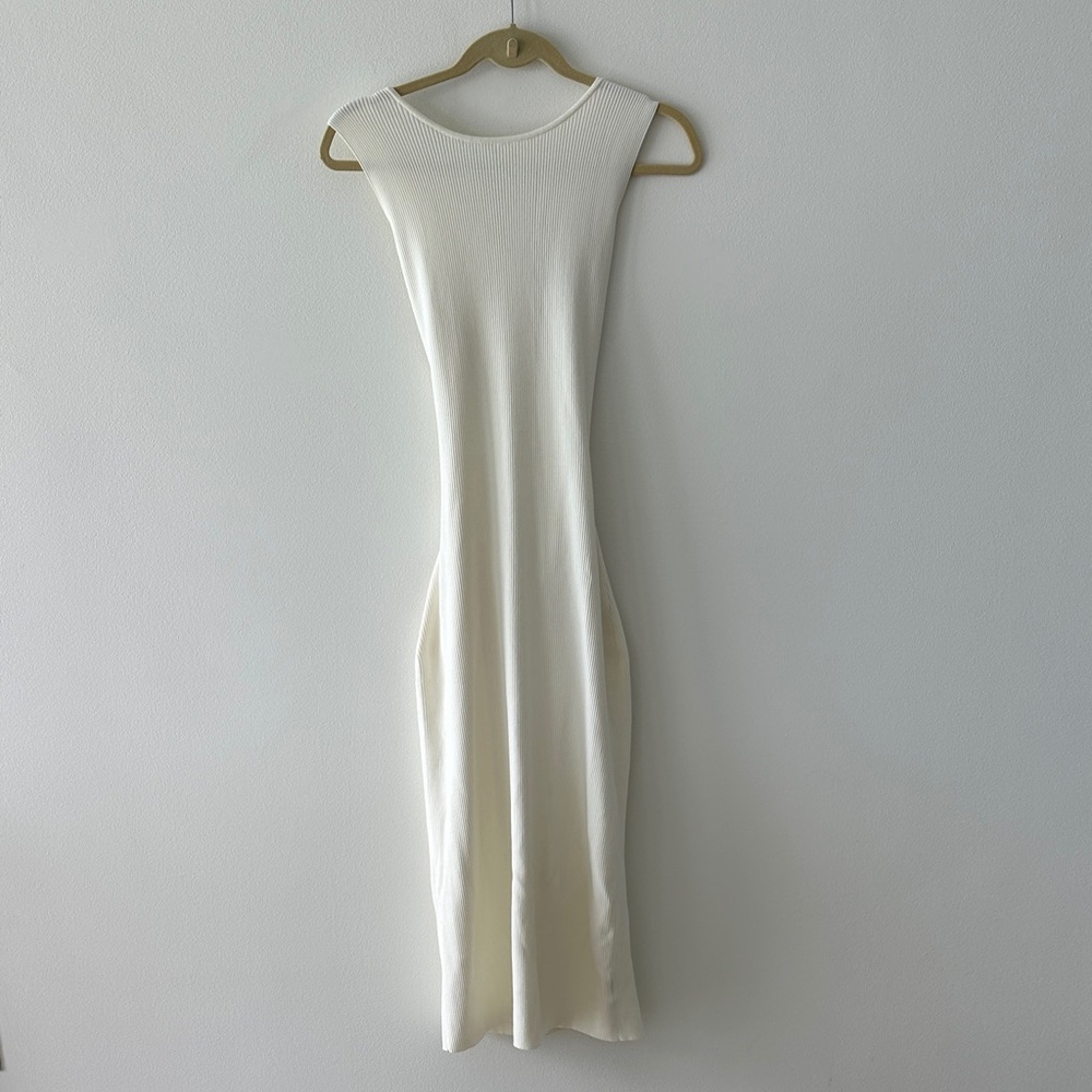 Line & Dot Cream Midi Dress - Picture 7 of 10